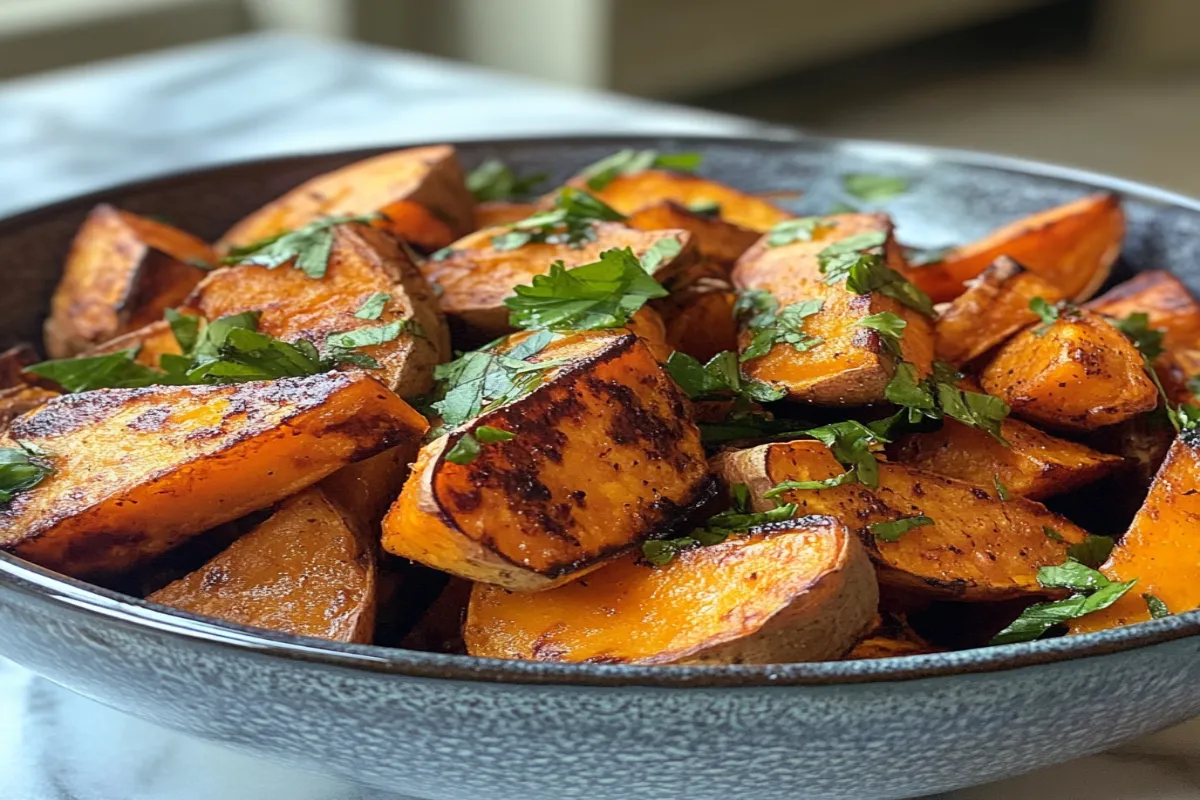 How to Make Perfect Air-Fried Sweet Potatoes 1 Air Fry Sweet Potatoes