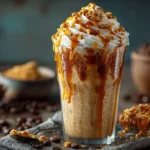 Caramel Ribbon Crunch Frappuccino – Your At-Home Starbucks Treat! ☕🍯✨