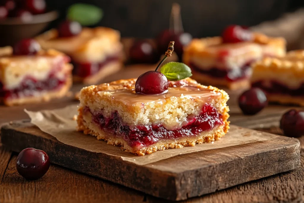 Delicious cherry dessert bars