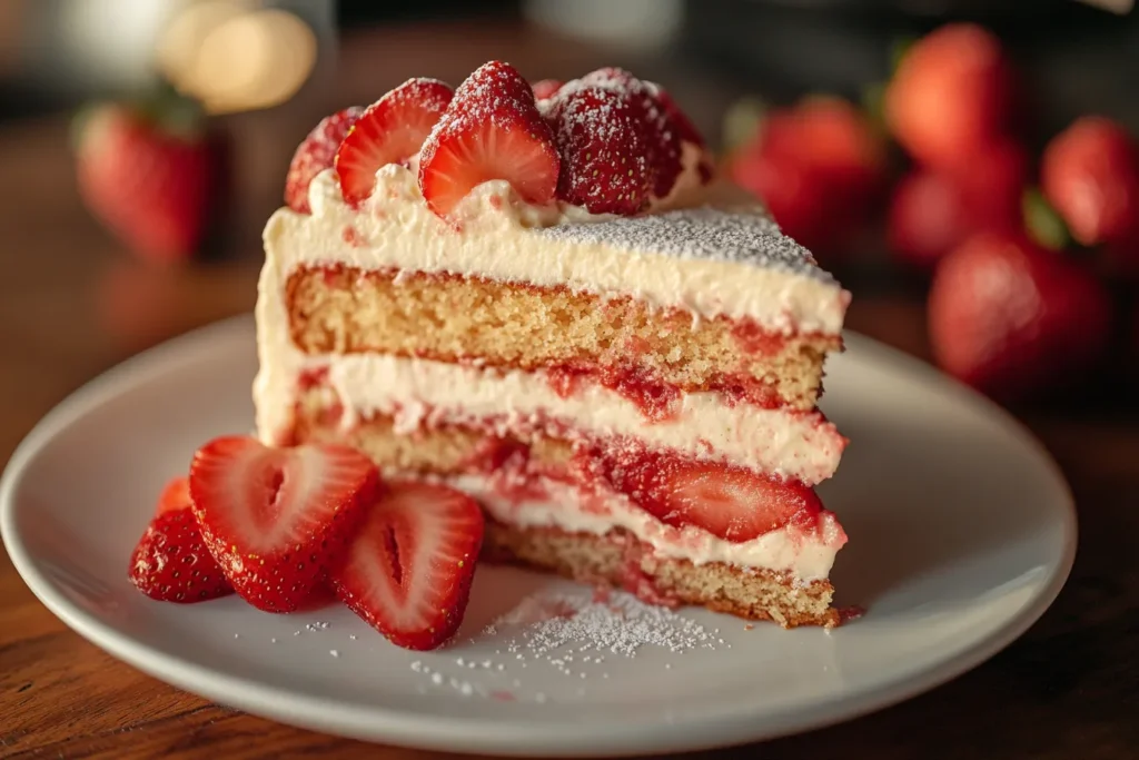 homemade strawberry cake