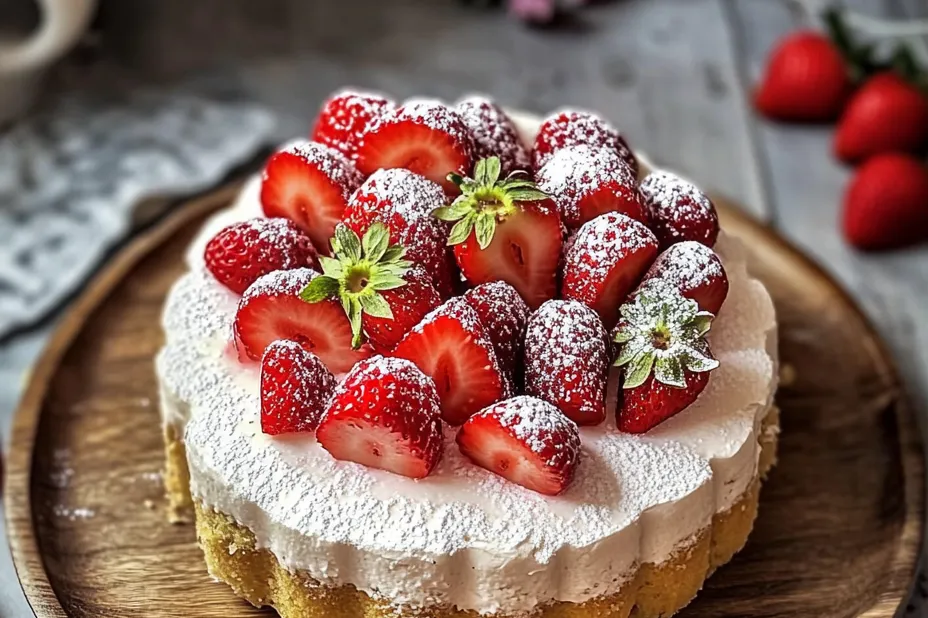 Fresh strawberry cake