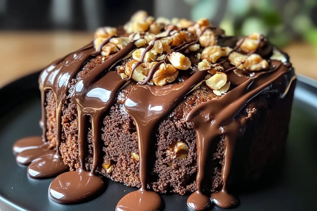 Guilt-Free Chocolate Walnut Cake