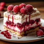 Raspberry ripple ice cream cake