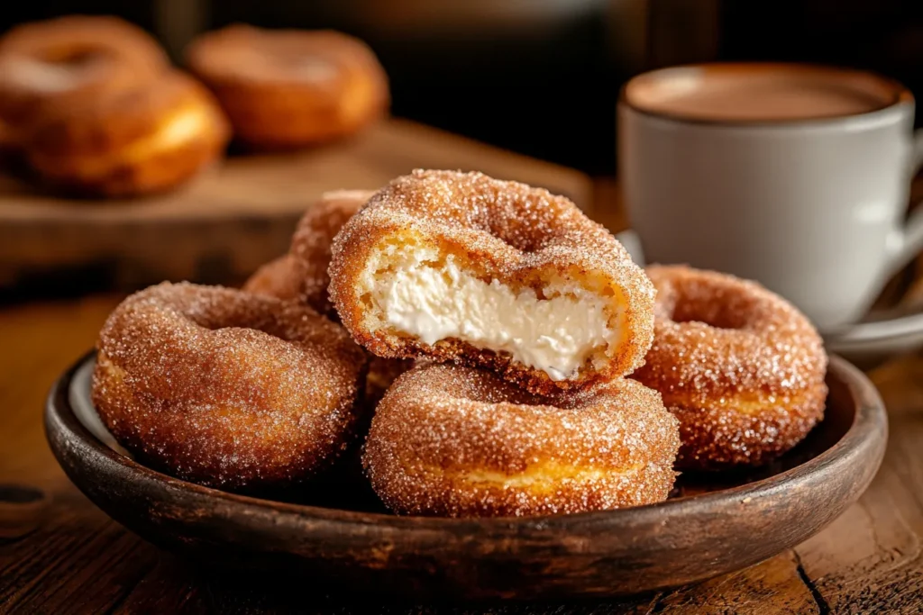 donut cheesecake bites