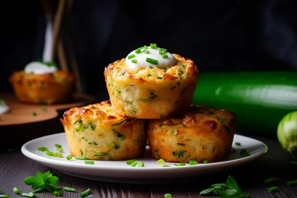 Parmesan Zucchini Potato Muffins