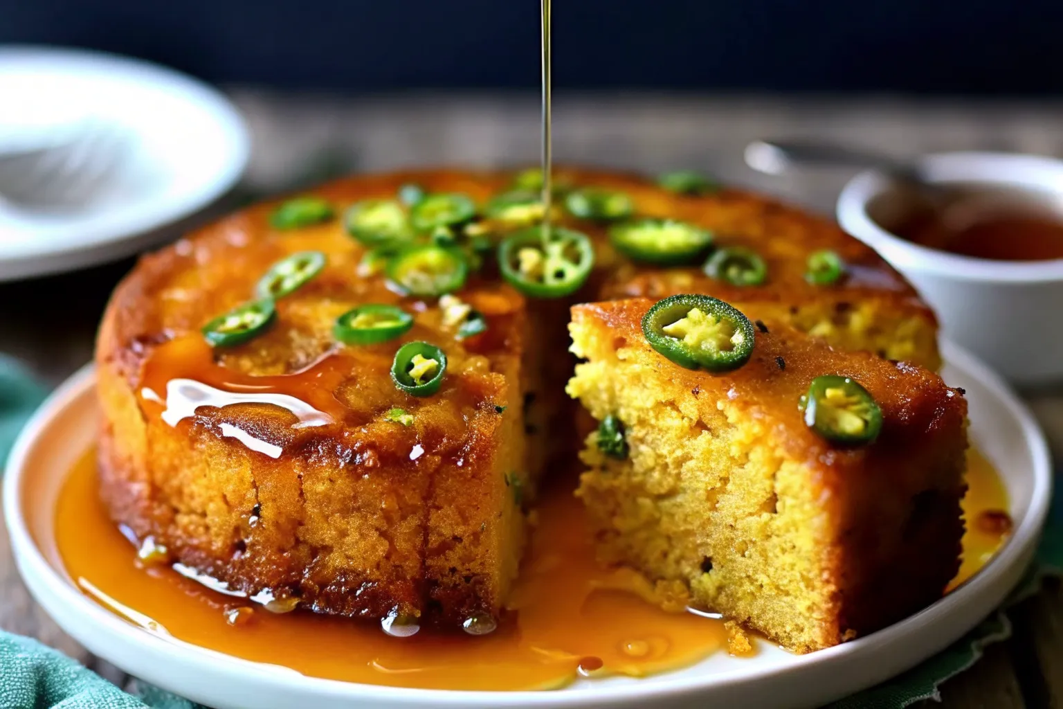 Jalapeño Cornbread with Lime Honey Glaze