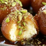 Ricotta Pistachio Honey Bites topped with pistachios and honey on crackers.
