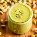 Pistachio butter served on toast