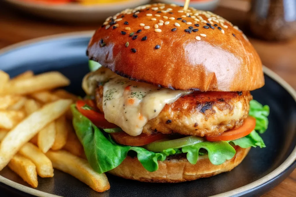 Grilled Ground Chicken Burgers
