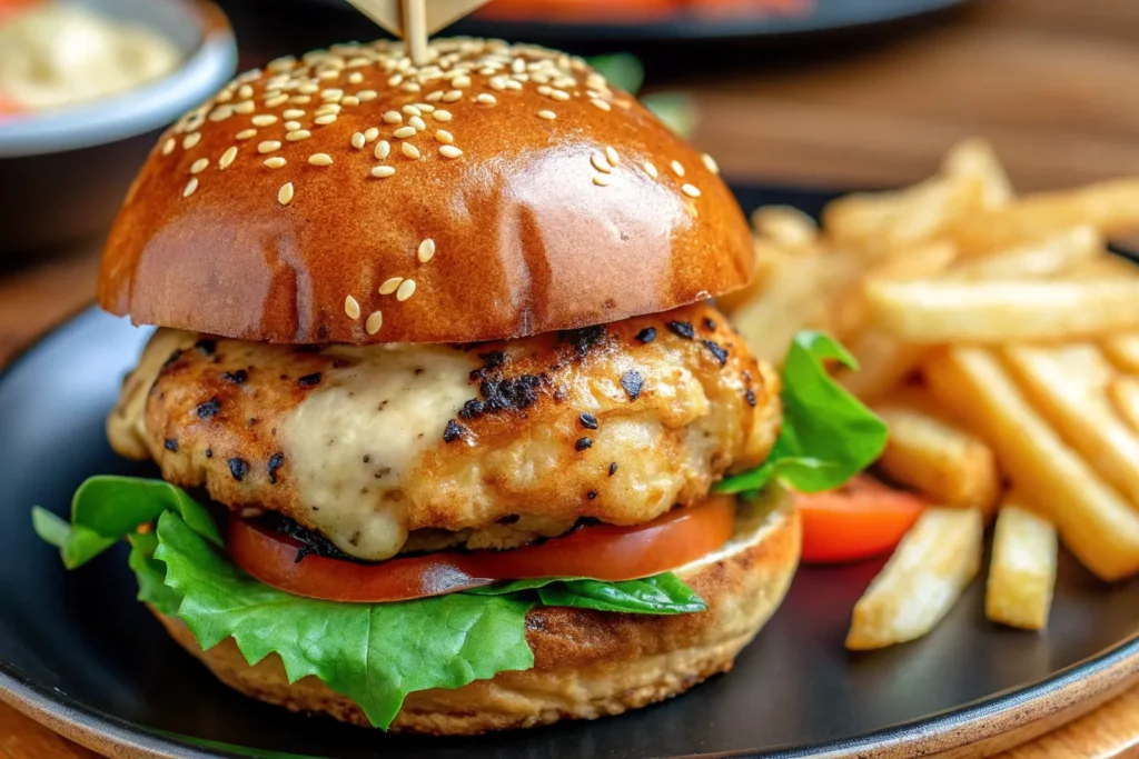 Grilled Ground Chicken Burgers