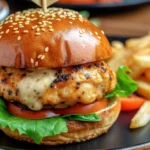 Grilled Ground Chicken Burgers