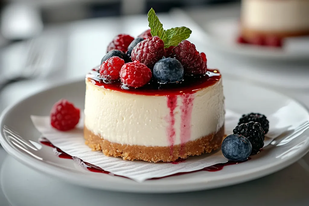 Mini No-Crust Cheesecakes