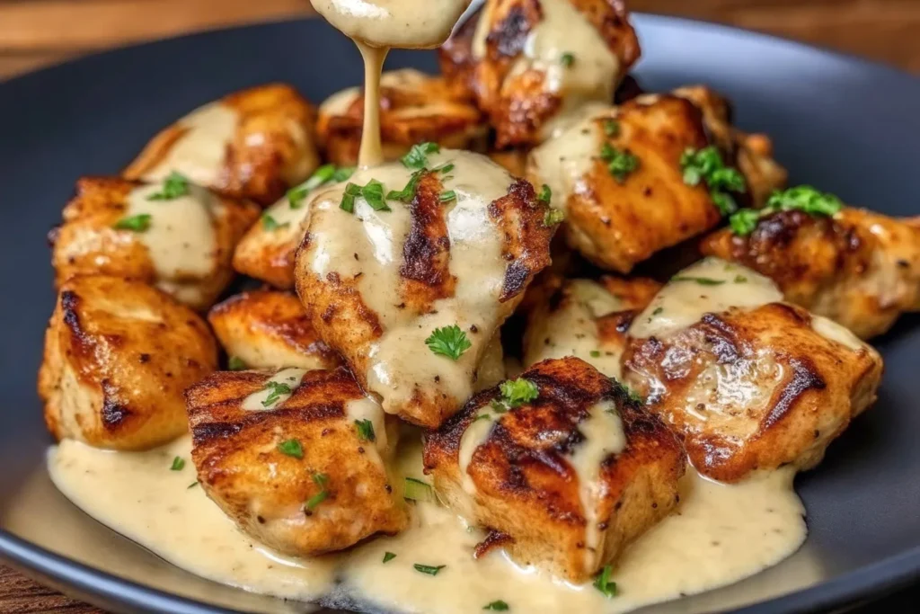 Grilled Chicken Bites with Creamy Garlic Sauce: A Juicy Bite of Comfort 5 Grilled Chicken Bites with Creamy Garlic Sauce