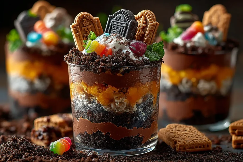 Graveyard Dirt Cups Recipe: Fun and Spooky Halloween Treat 6 Graveyard Dirt Cups Recipe: Spooky No-Bake Halloween Treat