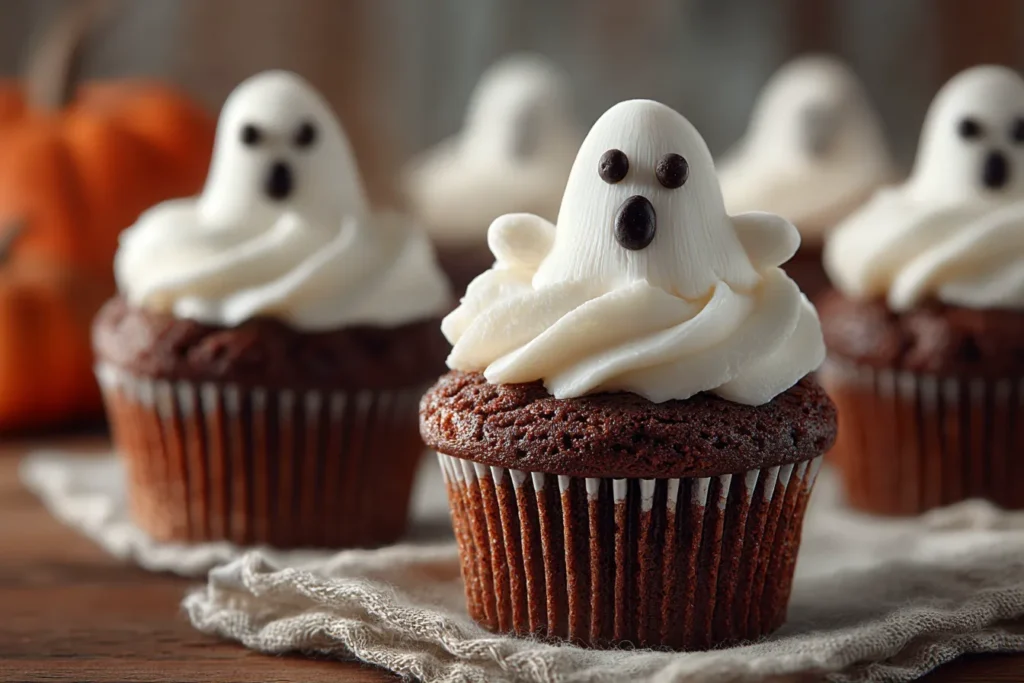 Ghost Cupcakes Recipe: Spooky and Fun Halloween Dessert 4 Ghost Cupcakes Recipe: Spooky Halloween Party Treat