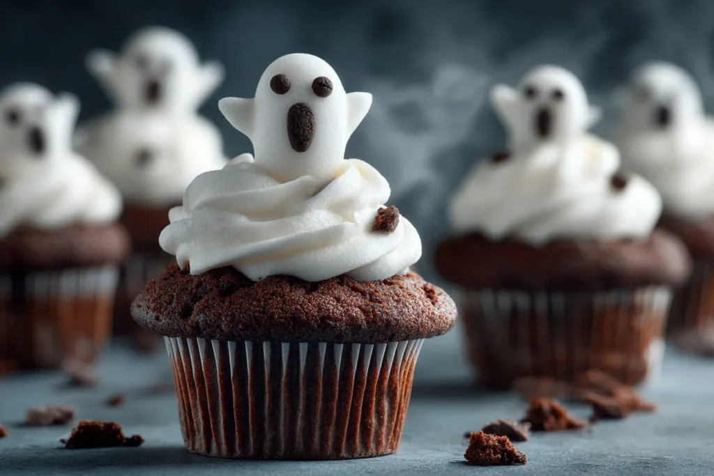 Ghost Cupcakes Recipe: Spooky and Fun Halloween Dessert 5 Ghost Cupcakes Recipe: Spooky Halloween Party Treat