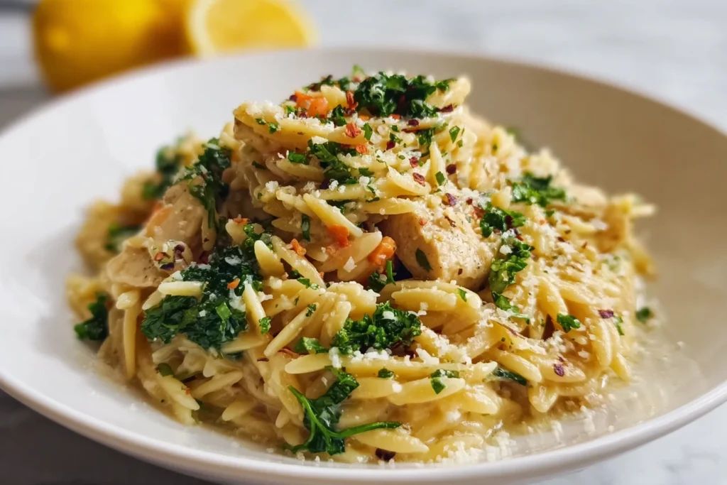 Creamy Chicken Pot Pie Orzo Recipe Homemade Easy Chicken Pot Pie Orzo Casserole Best Creamy Orzo Pot Pie Low Fat Chicken P...