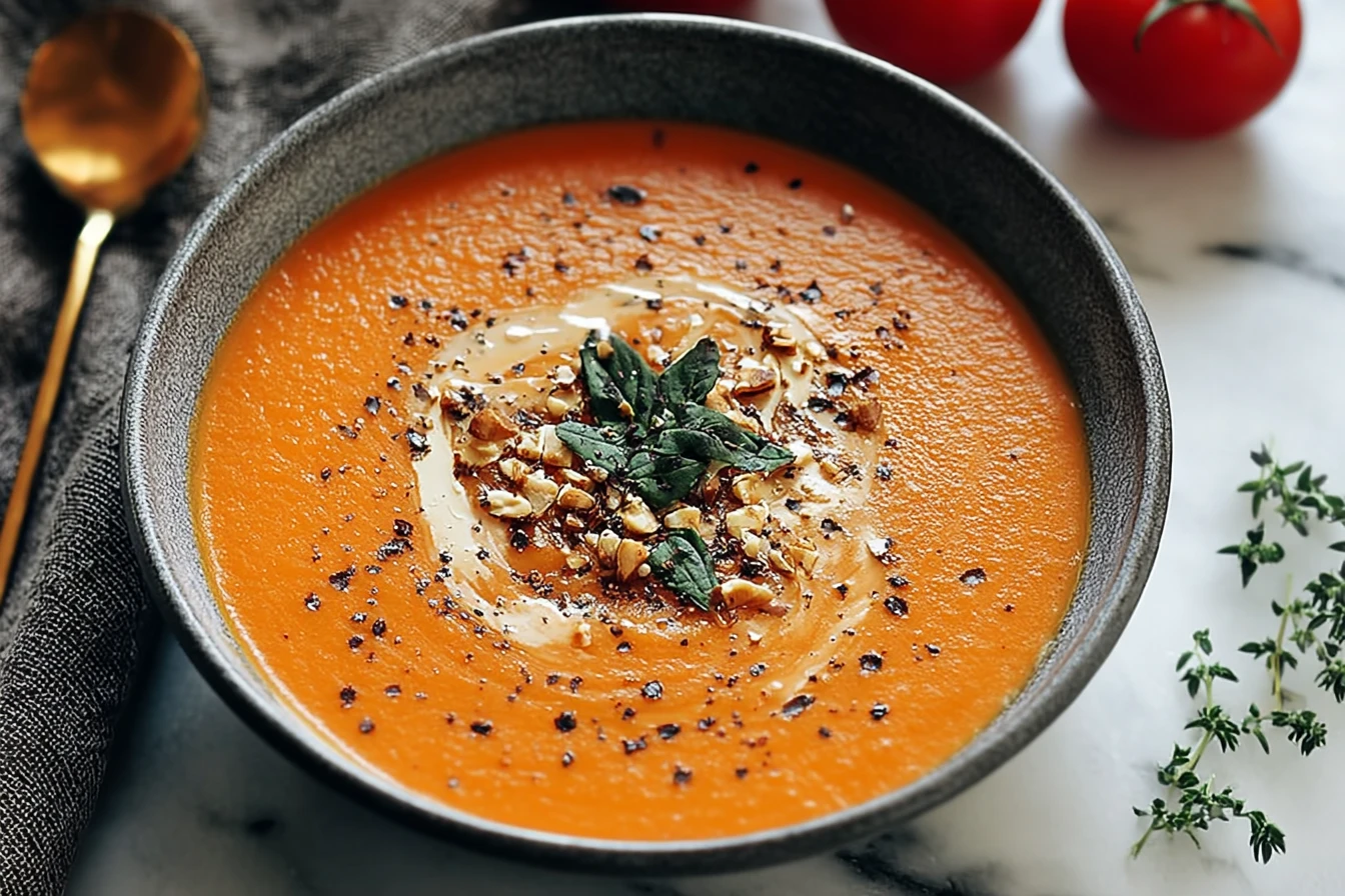 Creamy Roasted Garlic Tomato Soup Recipe Best Garlic Tomato Soup For Winter Homemade Creamy Roasted Soup Ideas Low Calorie...
