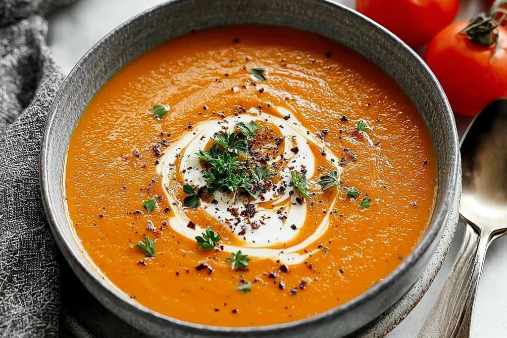 Creamy Roasted Garlic Tomato Soup Recipe Best Garlic Tomato Soup For Winter Homemade Creamy Roasted Soup Ideas Low Calorie...