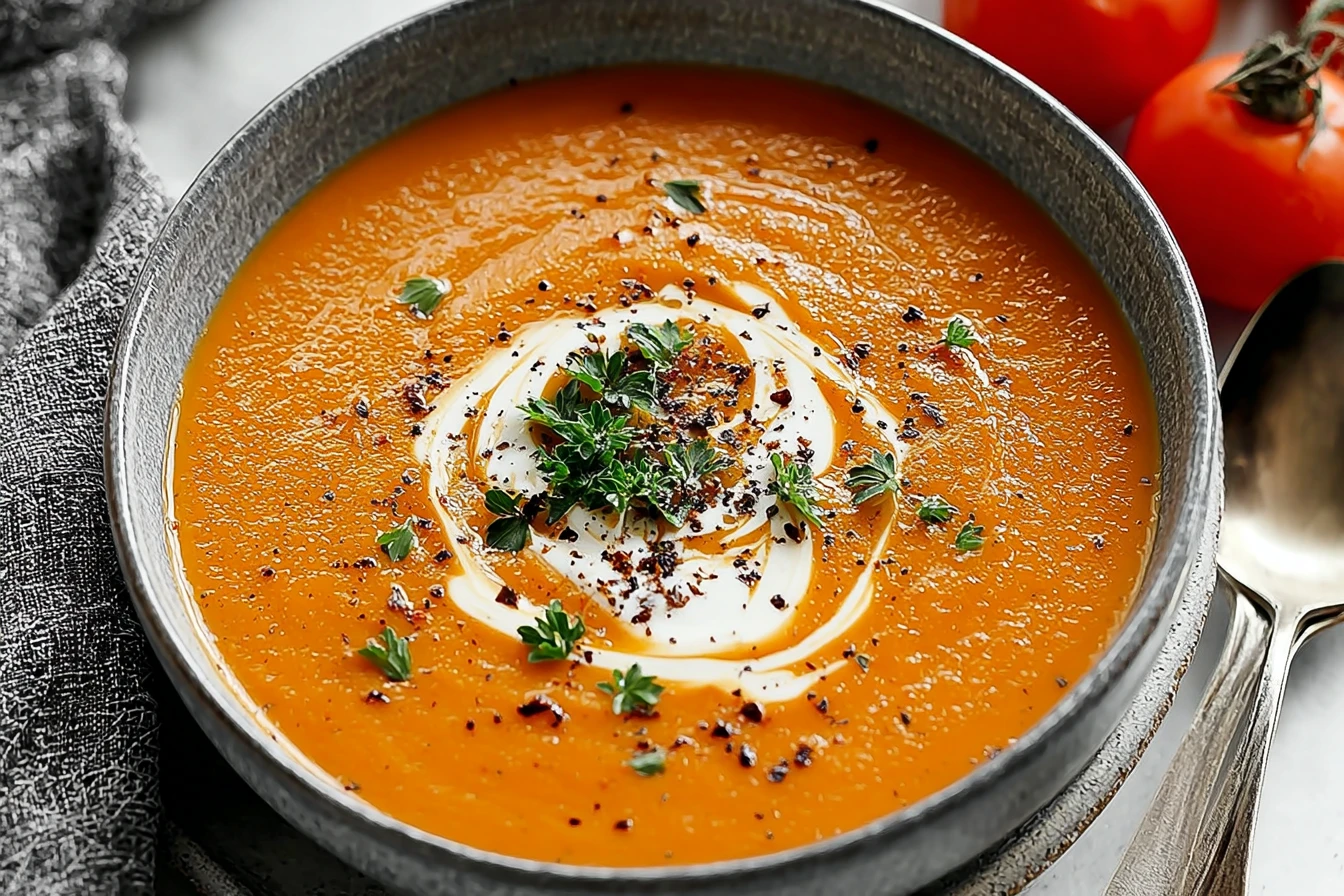 Creamy Roasted Garlic Tomato Soup for Cozy Nights In