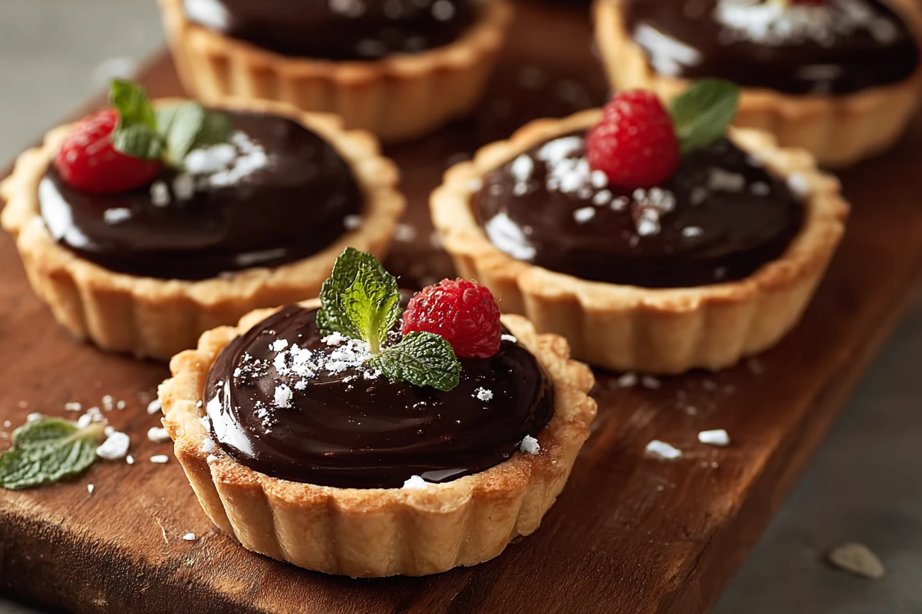 Easy Mini Chocolate Tart Recipe Quick Decadent Chocolate Tarts Homemade Chocolate Tartlets Under 30 Minutes Chocolate Mini...
