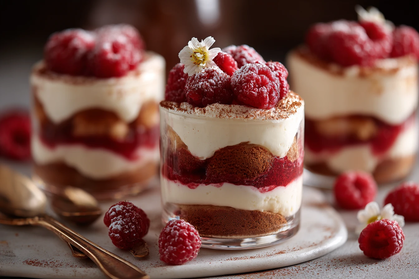 Raspberry Tiramisu Cups : No-Bake, Elegant & Perfectly Romantic 2 Easy No-bake Raspberry Tiramisu Recipe Raspberry Tiramisu Cups For Two Elegant Dessert Ideas For Date Night Romantic Raspb...