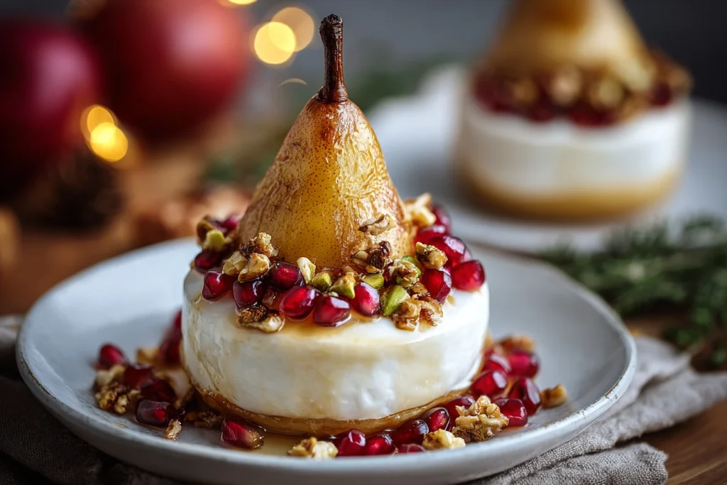 Golden Caramelized Pear Burrata Recipe Burrata And Caramelized Pear Appetizer How To Make Pear And Burrata Towers Carameli...