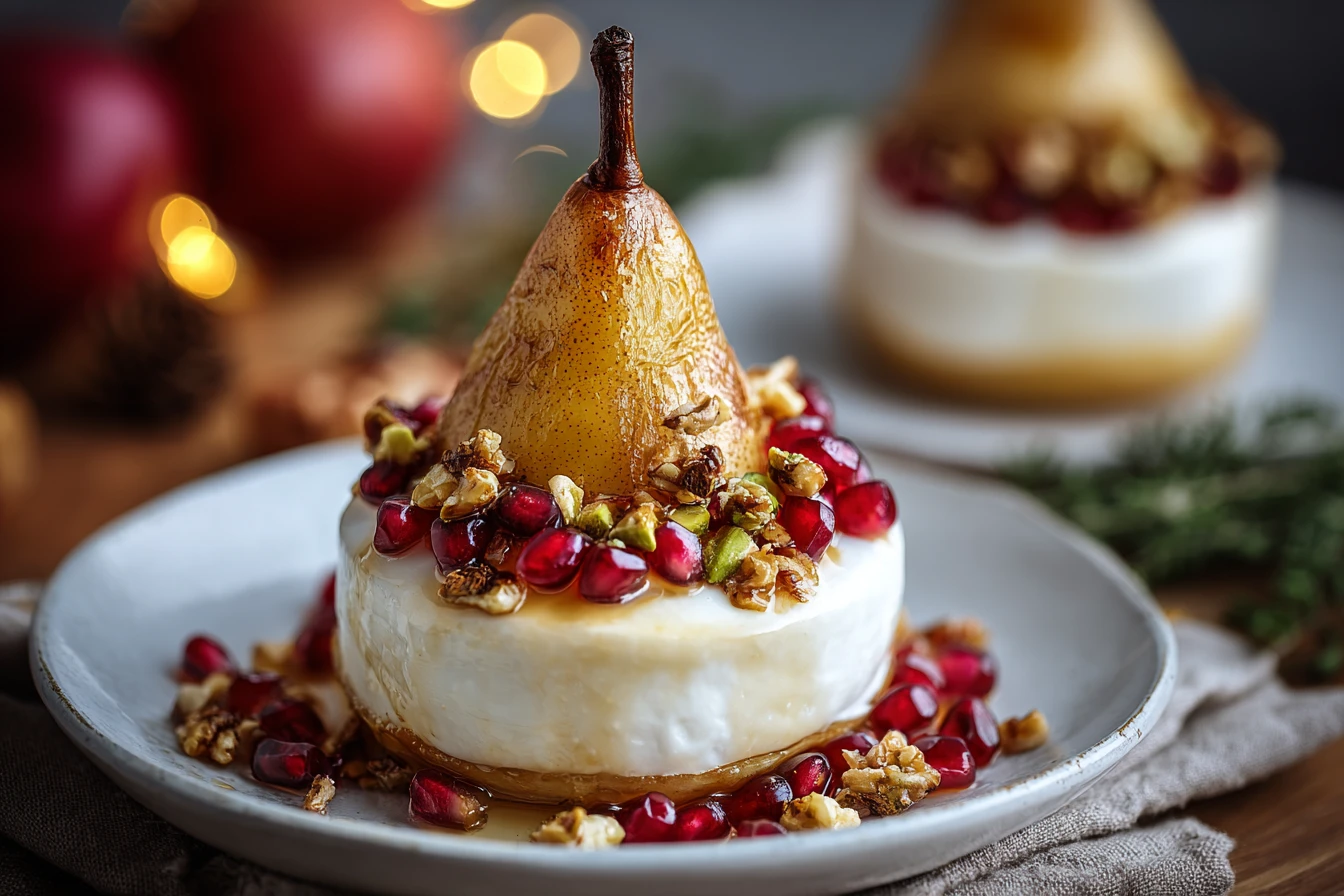 Golden Caramelized Pear & Burrata Towers