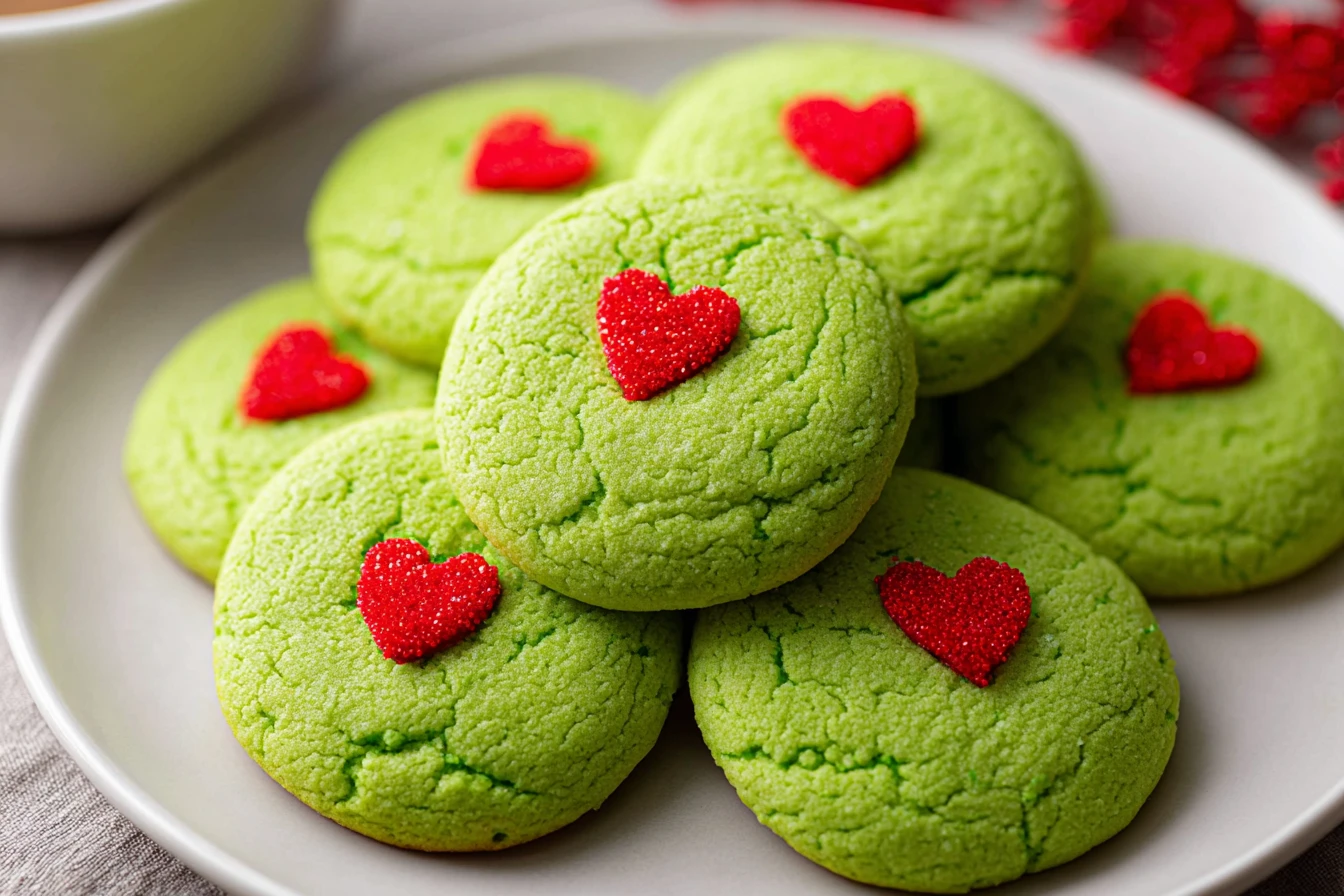 Grinch Sugar Cookies Recipe Easy Grinch Cookies For Christmas Homemade Grinch Holiday Cookies How To Make Green Sugar Cook...