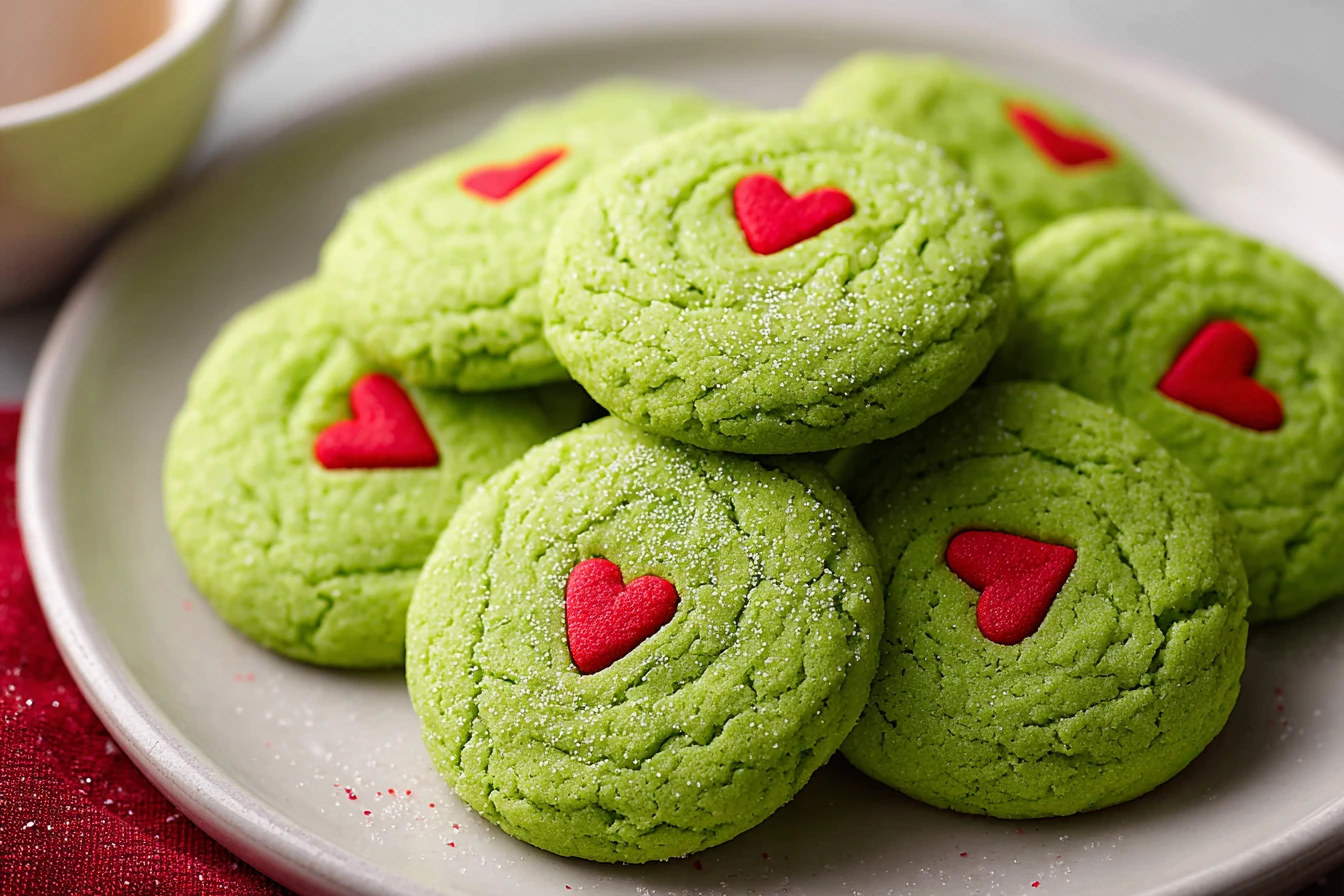 Grinch Sugar Cookies Recipe Easy Grinch Cookies For Christmas Homemade Grinch Holiday Cookies How To Make Green Sugar Cook...