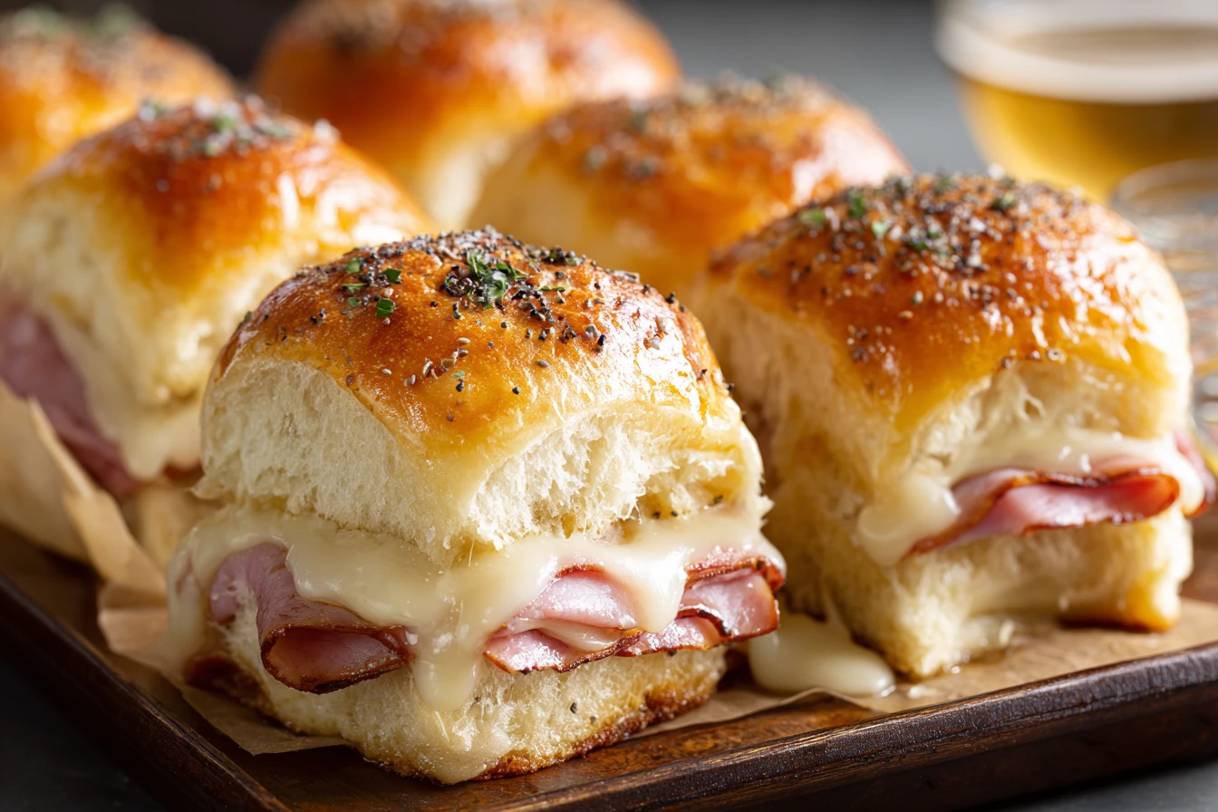 Hot Ham And Cheese Sliders Recipe Easy Hot Ham Cheese Sliders Make Ahead Ham Cheese Sliders Best Cheese For Ham Sliders Pa...