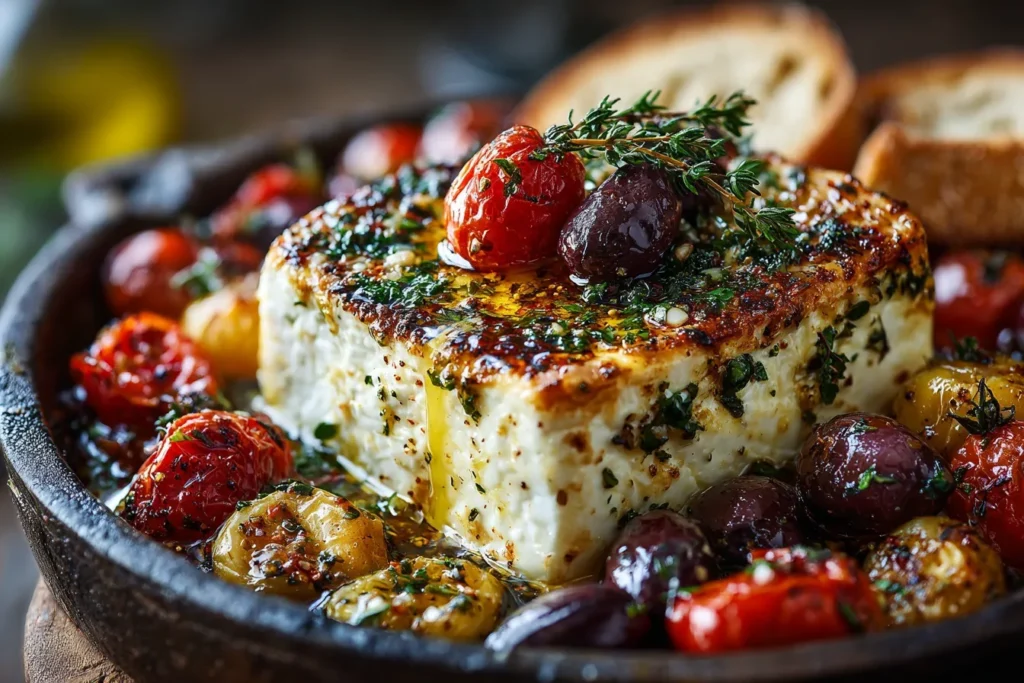 Best Mediterranean Baked Feta Recipe Healthy Baked Feta Appetizer Ideas Easy Baked Feta Appetizer Dishes Mediterranean Die...