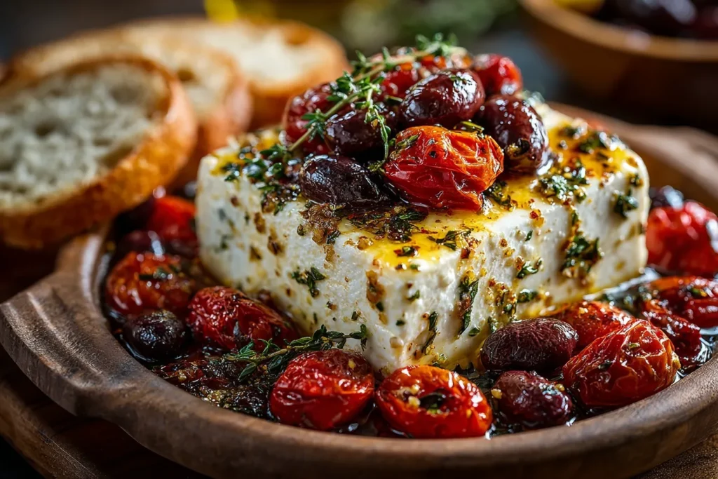 Best Mediterranean Baked Feta Recipe Healthy Baked Feta Appetizer Ideas Easy Baked Feta Appetizer Dishes Mediterranean Die...