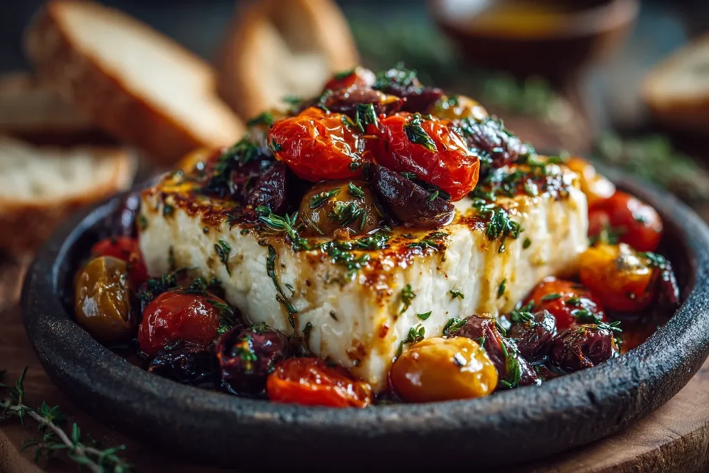 Best Mediterranean Baked Feta Recipe Healthy Baked Feta Appetizer Ideas Easy Baked Feta Appetizer Dishes Mediterranean Die...