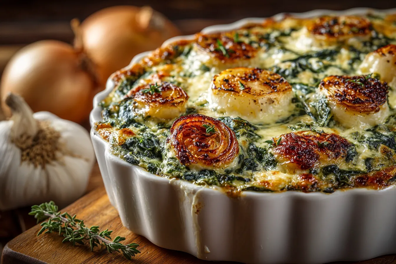 Spinach Feta Roasted Garlic Bake: Creamy, Comforting & Packed With Flavor 5 Feta Roasted Garlic Bake