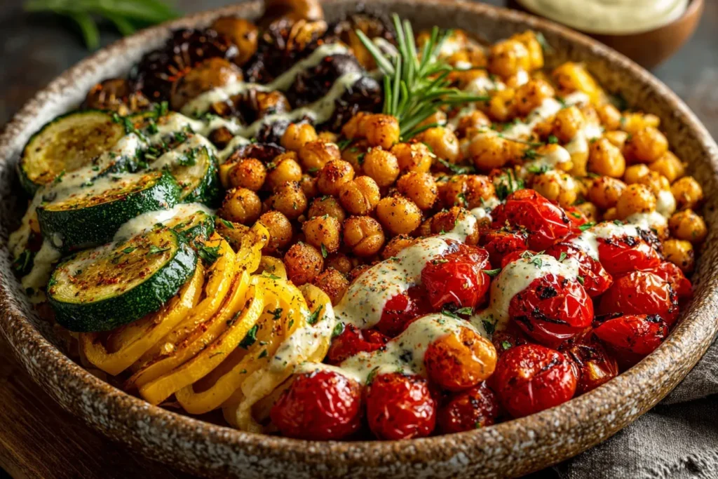 Healthy Roasted Veggie Chickpea Bowl