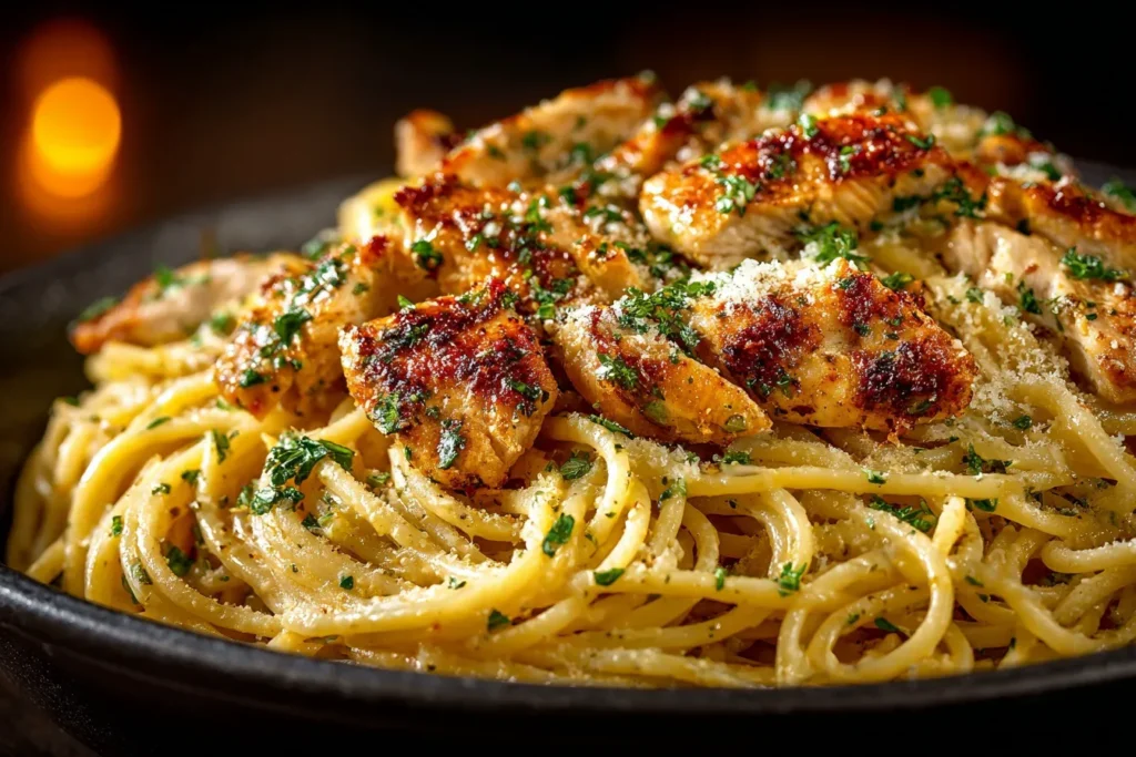 Garlic Parmesan Chicken Spaghetti