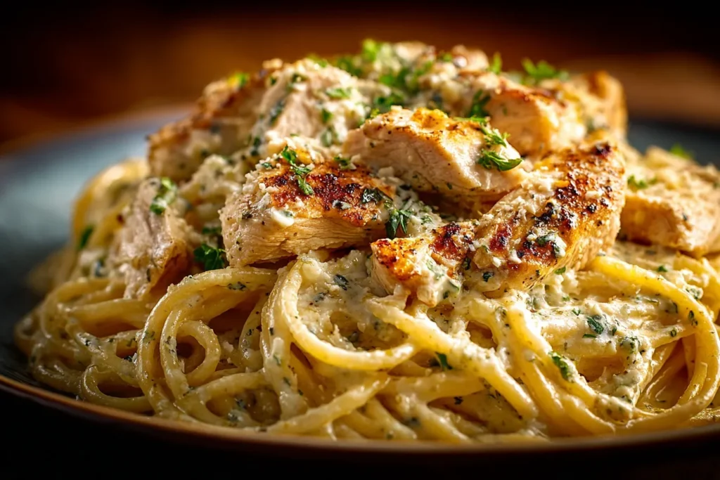 Garlic Parmesan Chicken Spaghetti