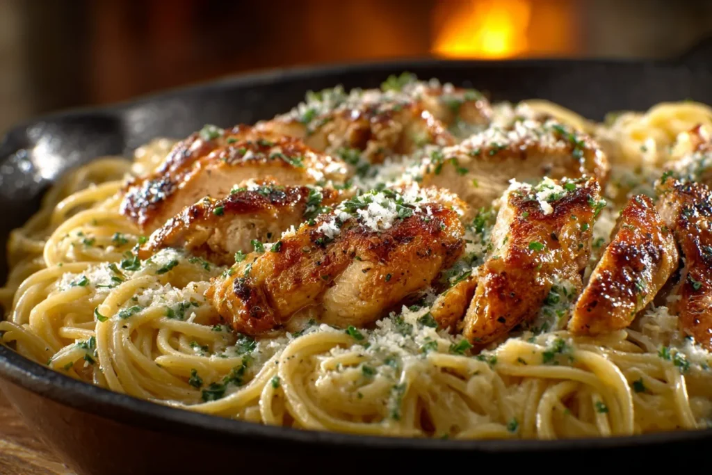 Garlic Parmesan Chicken Spaghetti