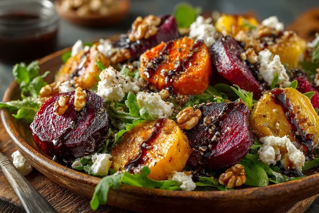 Roasted Beet Sweet Potato Salad: Vibrant, Nutritious & Full of Flavor