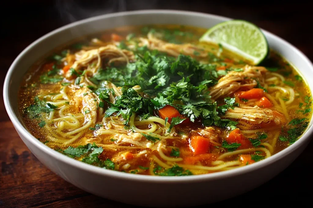 Aromatic Ginger Garlic Chicken Noodle Soup 4 Ginger Garlic Chicken Noodle Soup