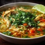 Ginger Garlic Chicken Noodle Soup