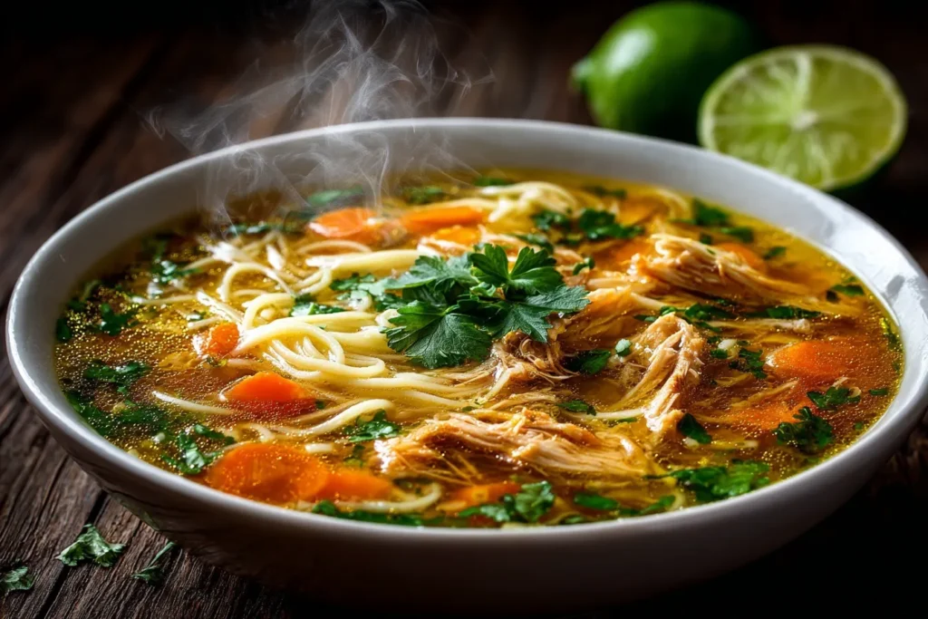 Aromatic Ginger Garlic Chicken Noodle Soup 5 Ginger Garlic Chicken Noodle Soup