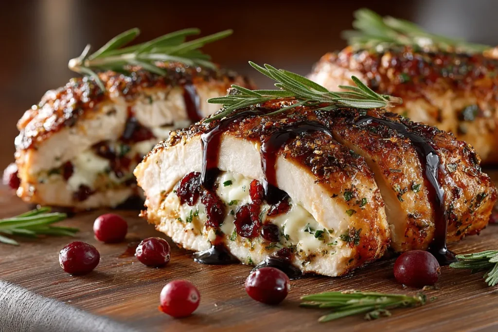 Cranberry Brie Stuffed Chicken
