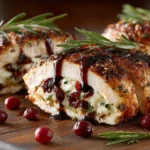 Cranberry Brie Stuffed Chicken
