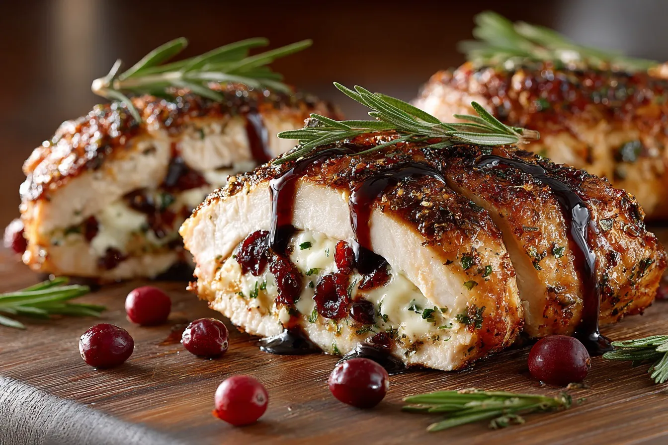 Cranberry Brie Stuffed Chicken