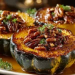 Maple Pecan Roasted Acorn Squash