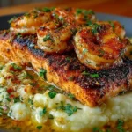 Cajun Salmon & Shrimp Over Creamy Mashed Potatoes: Bold, Comforting & Irresistible