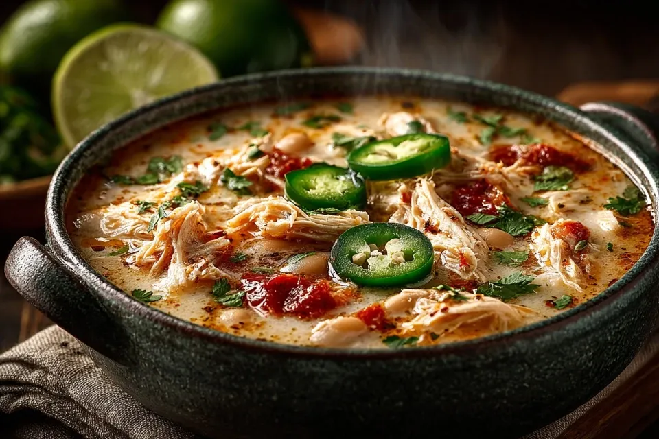 Cajun White Chicken Chili 5 Cajun White Chicken Chili – Creamy, Spicy & Comforting