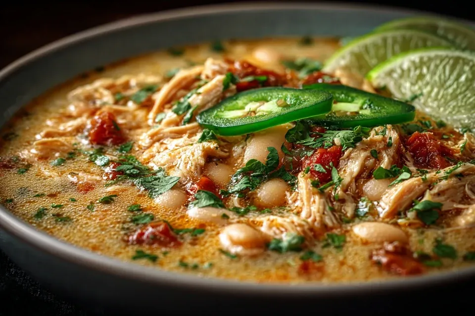 Cajun White Chicken Chili 6 Cajun White Chicken Chili – Creamy, Spicy & Comforting
